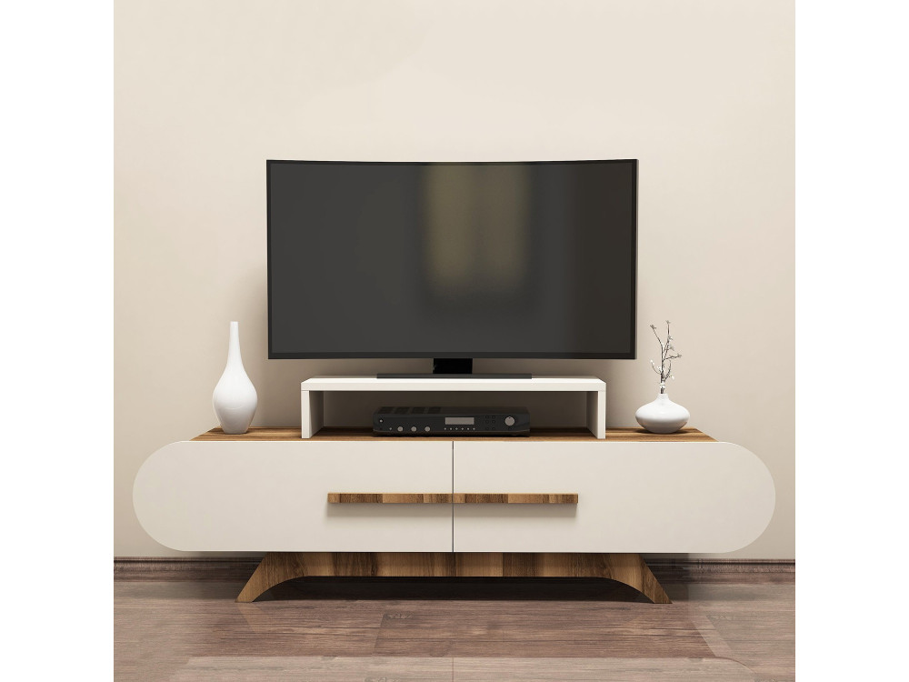 TV-Möbel aus Holz "Rose" - 145 x 36 x 49 cm - Creme de noix