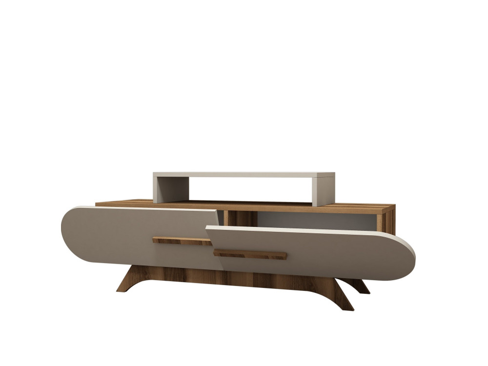 TV-Möbel aus Holz "Rose" - 145 x 36 x 49 cm - Creme de noix
