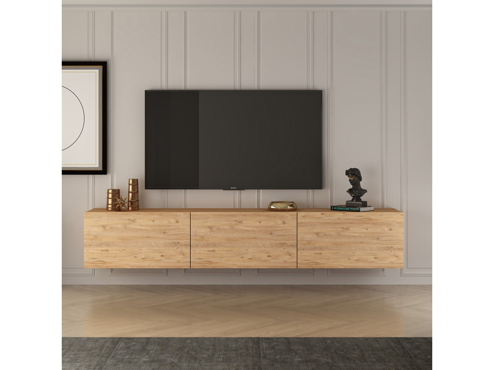 TV-Möbel aus Holz "West" 150 x 32 x 30 cm - Atlantische Kiefer