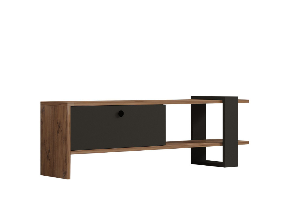 TV-Möbel aus Holz "Ova" - 120 x 25 x 36 cm - EicheAnthrazit