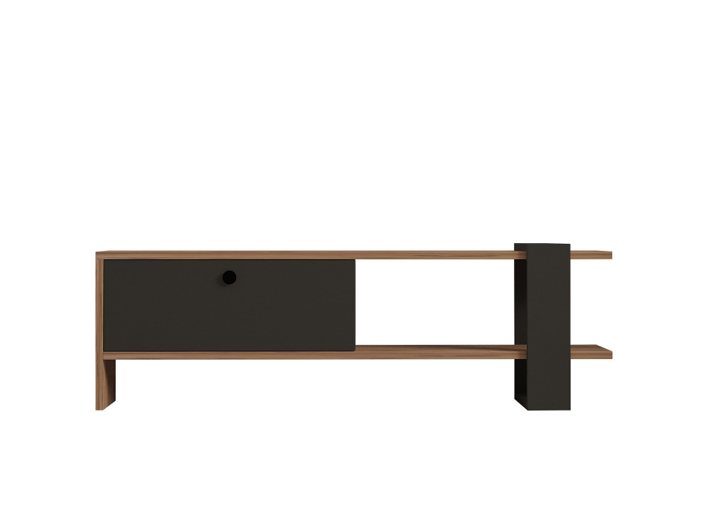 TV-Möbel aus Holz "Ova" - 120 x 25 x 36 cm - EicheAnthrazit