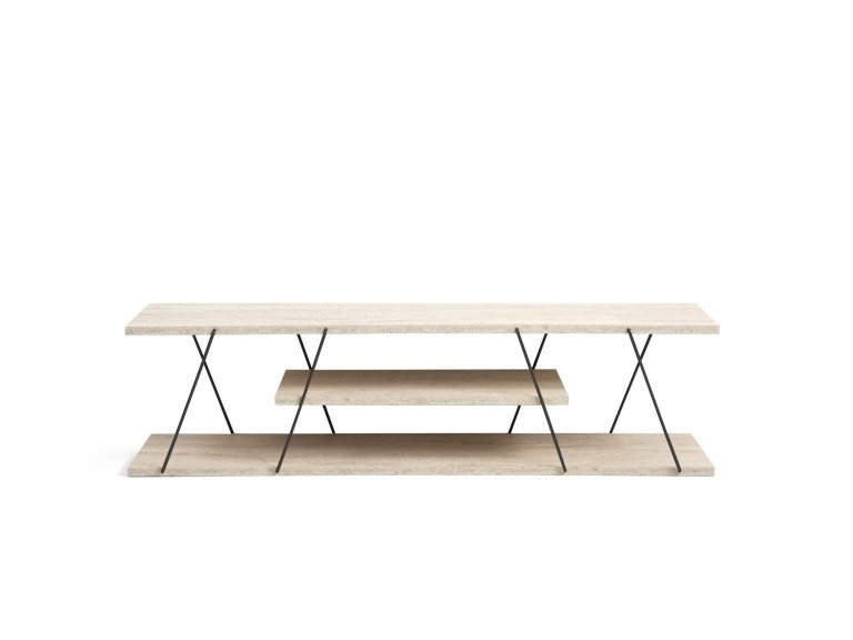 TV-Möbel aus Holz "Canaz" - 120 x 30 x 33 cm - Beige
