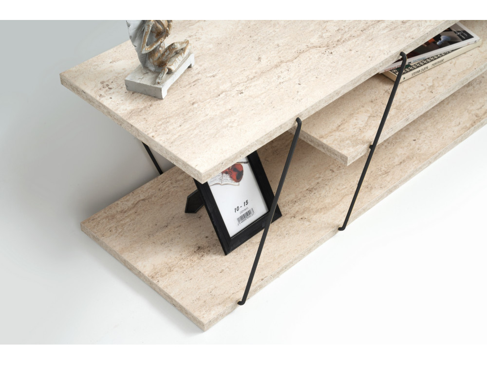 TV-Möbel aus Holz "Canaz" - 120 x 30 x 33 cm - Beige