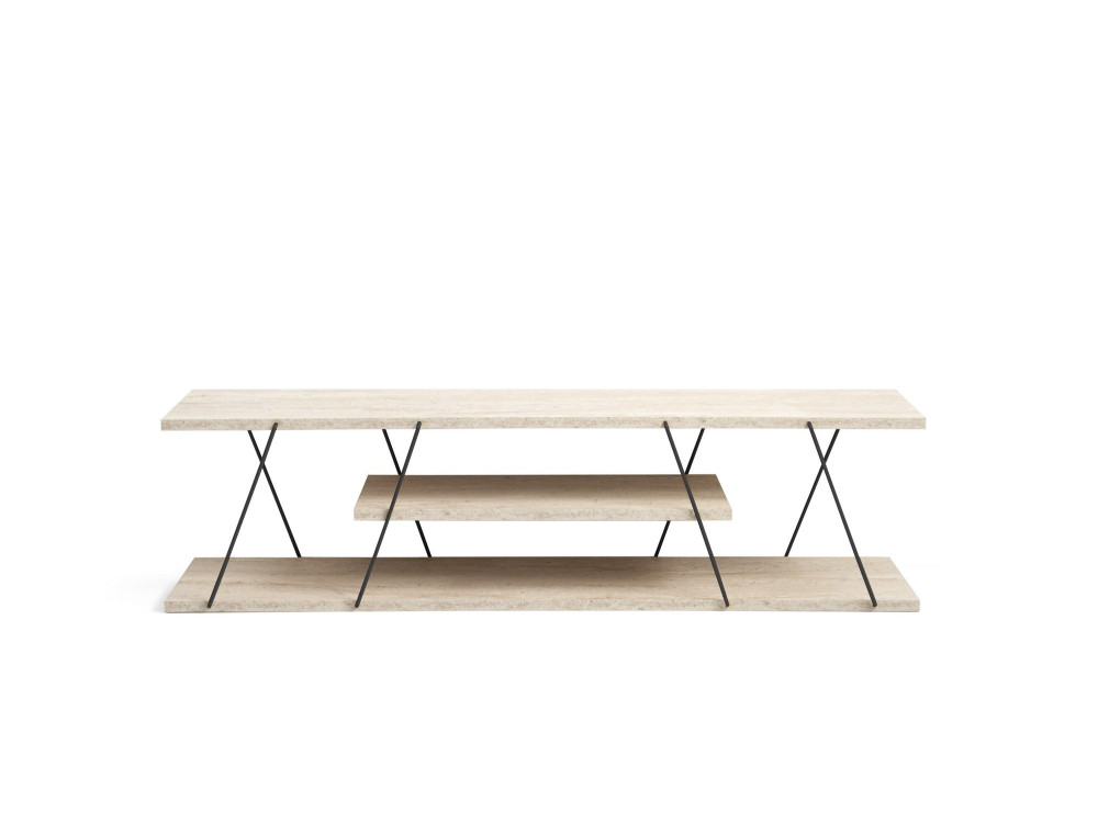 TV-Möbel aus Holz "Canaz" - 120 x 30 x 33 cm - Beige