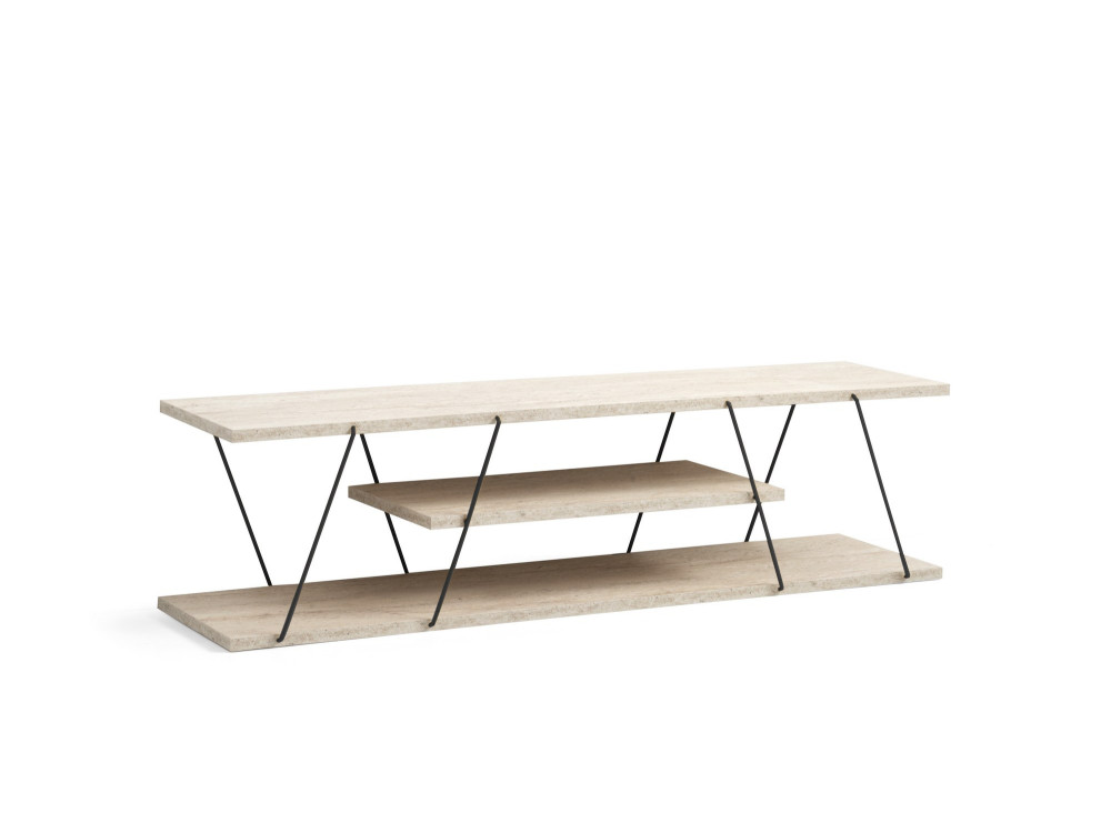 TV-Möbel aus Holz "Canaz" - 120 x 30 x 33 cm - Beige