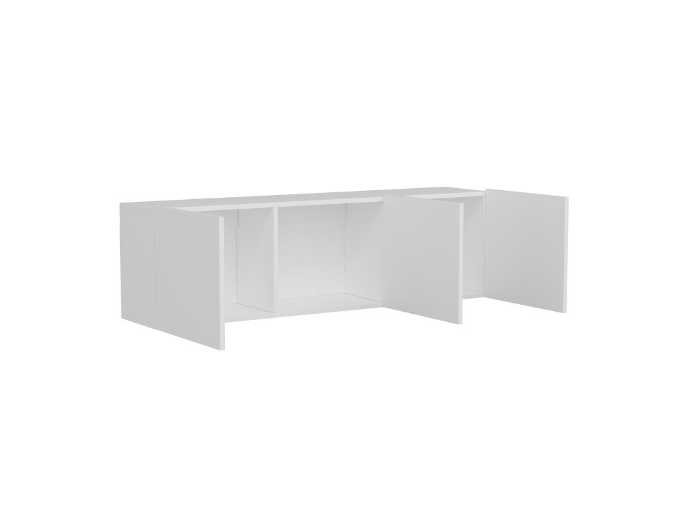 TV-Möbel aus Holz "White" - 150 x 31 x 44 cm - Weiß