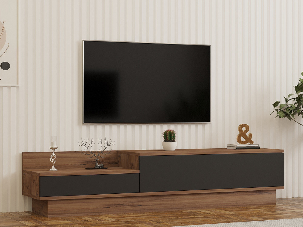 TV-Möbel aus Holz "Asir" - 160 x 35 x 35 cm - Braun