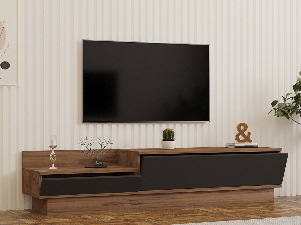 TV-Möbel aus Holz "Asir" - 160 x 35 x 35 cm - Braun