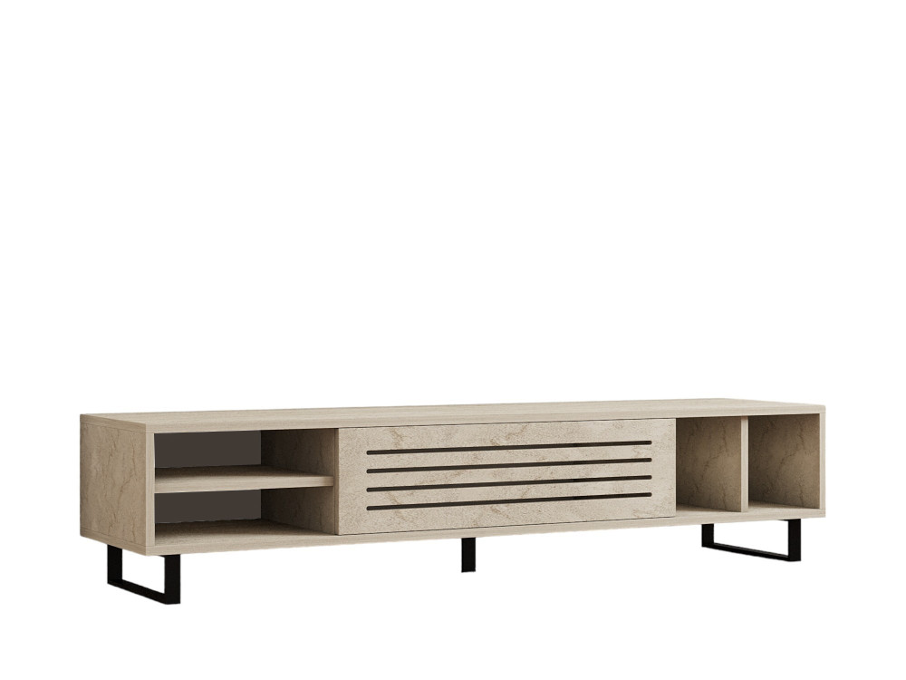 TV-Möbel aus Holz "Safir" - 160 x 40 x 35 cm - Travertin