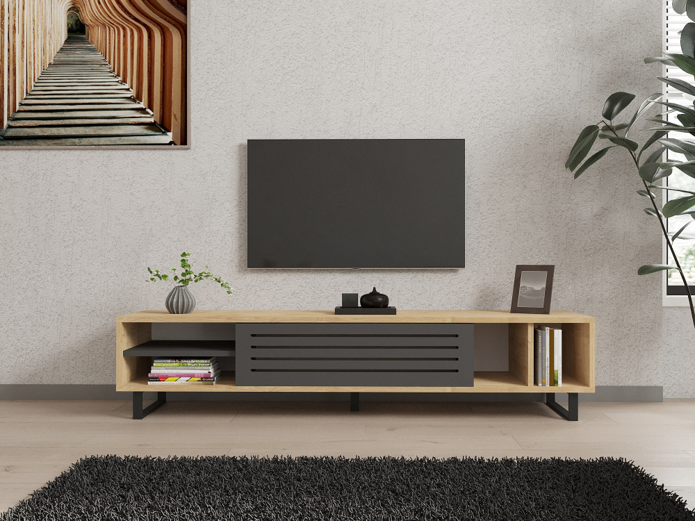 TV-Möbel aus Holz "Safir" 160 x 40 x 35 cm - Saphir