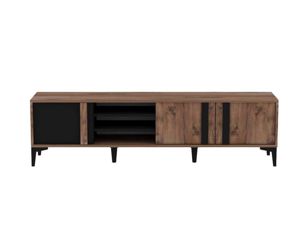 TV-Möbel aus Holz "Mengu" - 180 x 40 x 50 cm - Atlantik, Anthrazit