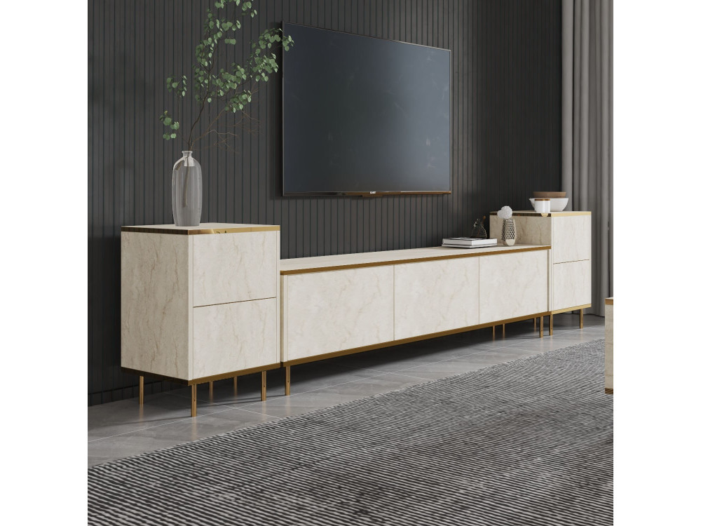 TV-Möbel aus Holz "Imaj" - 260 x 35 x 60 cm - TravertinOr