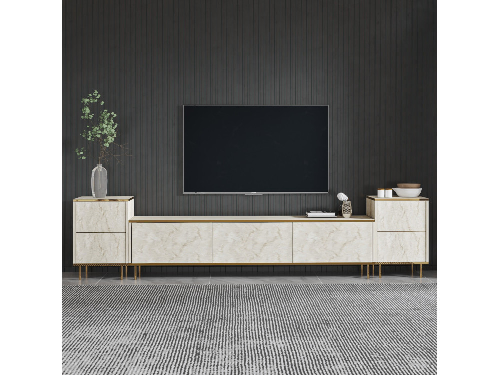 TV-Möbel aus Holz "Imaj" - 260 x 35 x 60 cm - TravertinOr