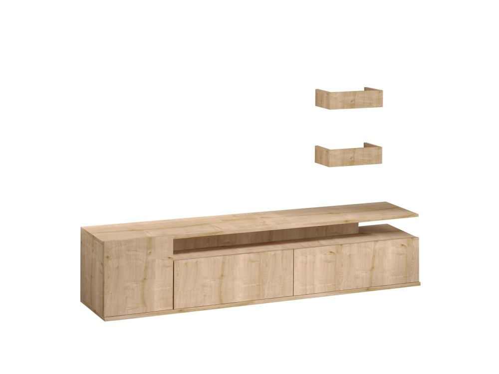TV-Möbel aus Holz "Alika" - 180 x 35 x 45 cm - Eiche