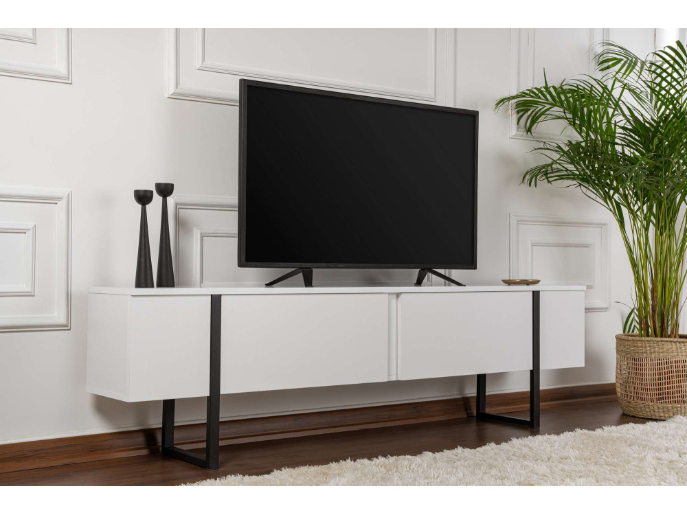 TV-Möbel aus Holz "Serenity" 180 x 30 x 45 cm - Weiß