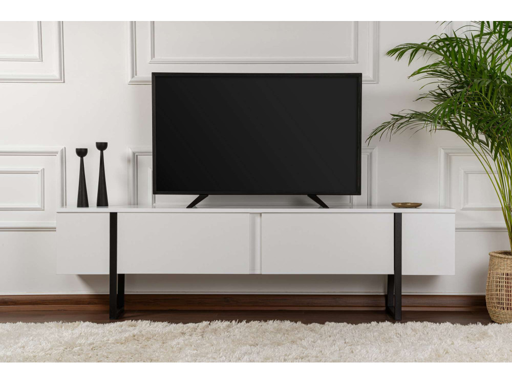 TV-Möbel aus Holz "Serenity" 180 x 30 x 45 cm - Weiß