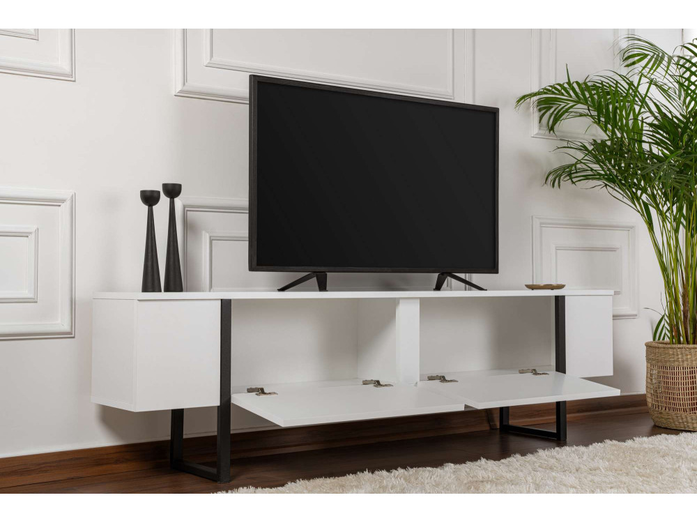 TV-Möbel aus Holz "Serenity" 180 x 30 x 45 cm - Weiß