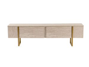 TV-Möbel aus Holz "Serenity" 180 x 30 x 50 cm - Travertin