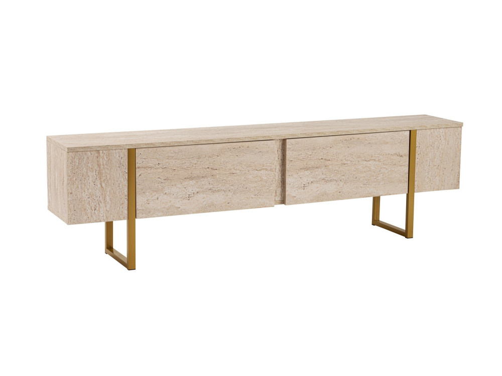 TV-Möbel aus Holz "Serenity" 180 x 30 x 50 cm - Travertin
