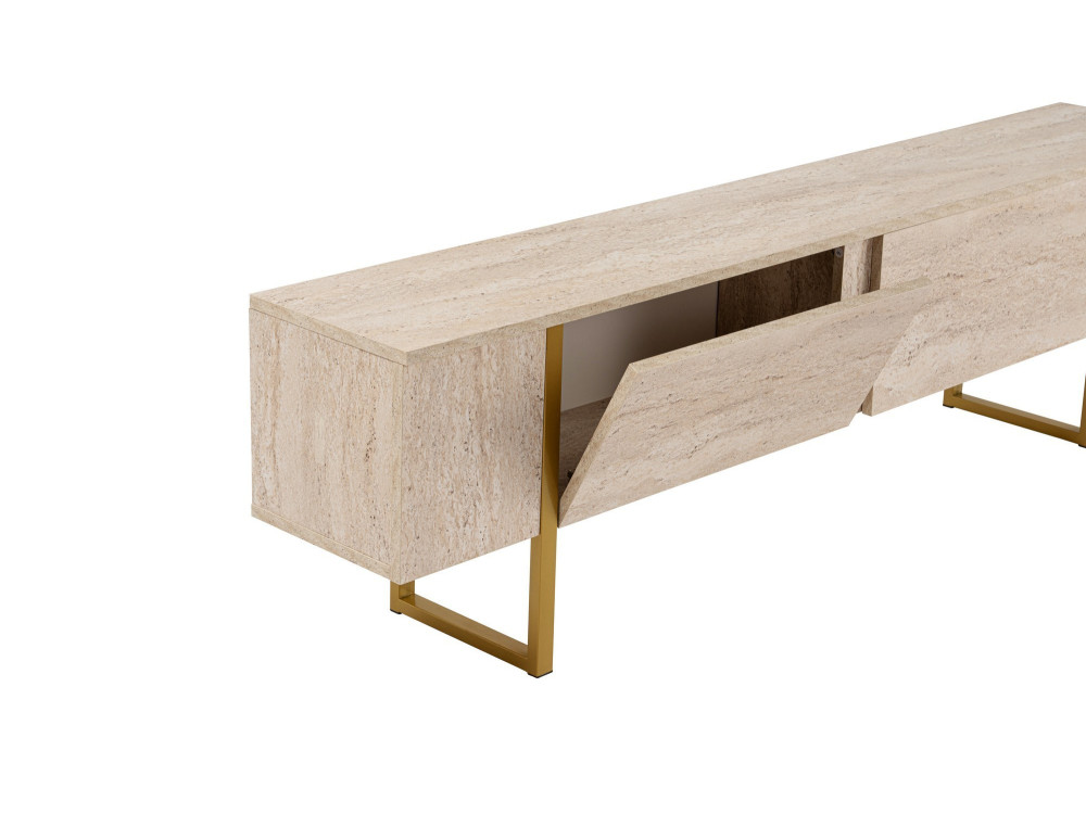 TV-Möbel aus Holz "Serenity" 180 x 30 x 50 cm - Travertin
