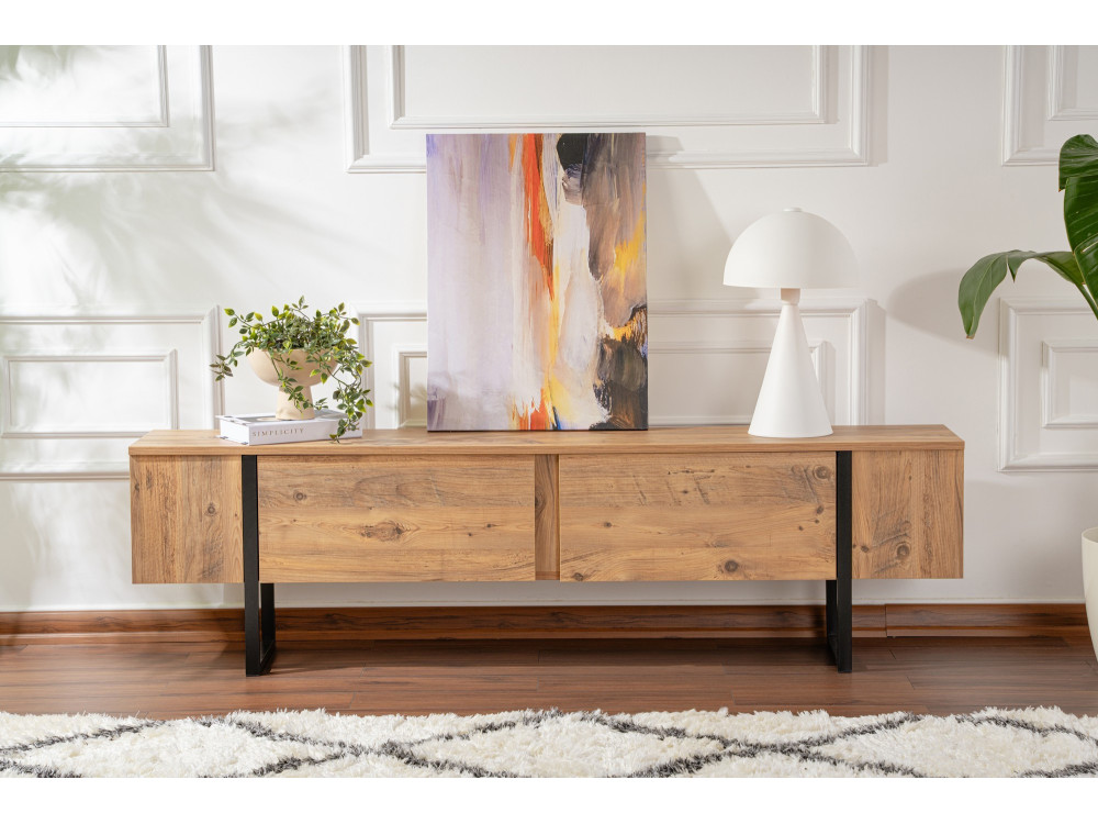 TV-Möbel aus Holz "Serenity" 180 x 30 x 50 cm - Atlantische Kiefer
