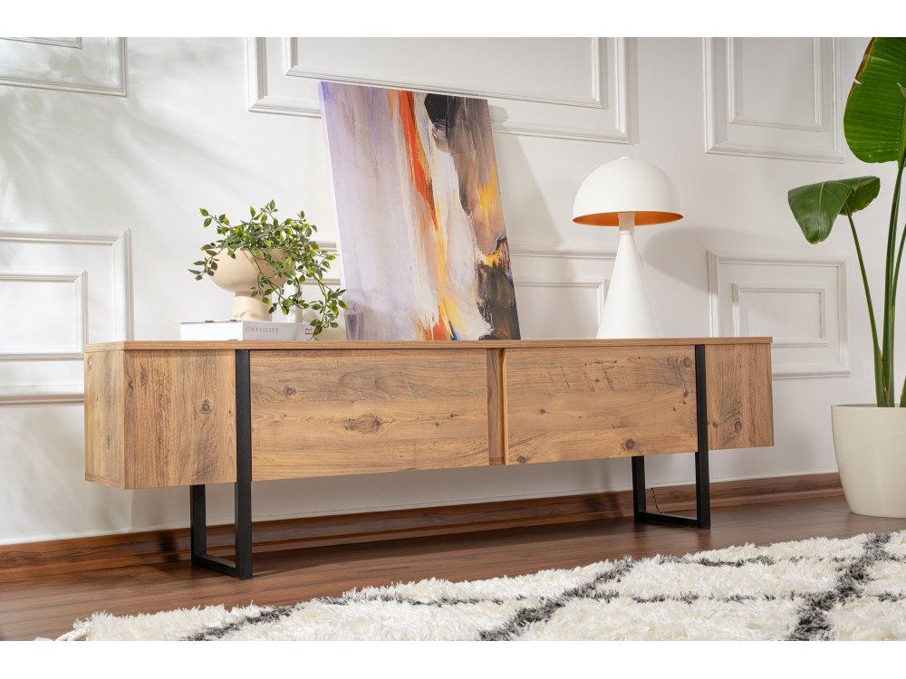 TV-Möbel aus Holz "Serenity" 180 x 30 x 50 cm - Atlantische Kiefer