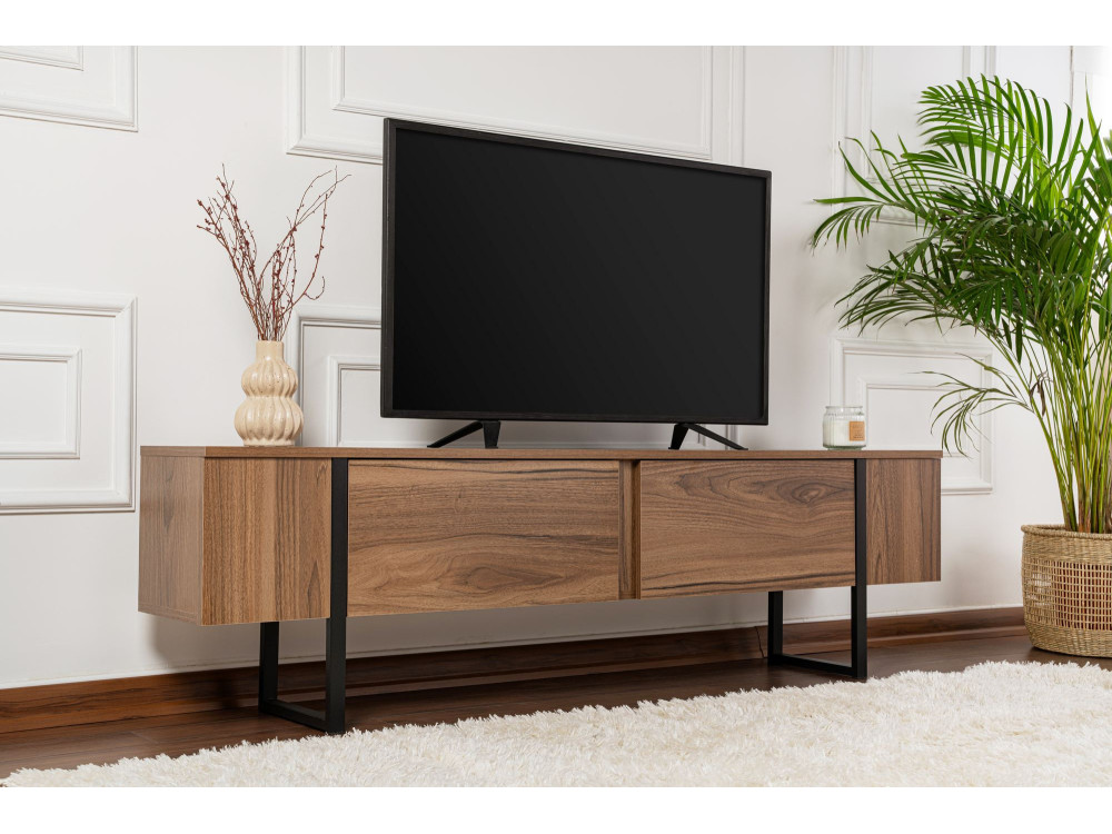 TV-Möbel aus Holz "Serenity" 180 x 30 x 50 cm - Nussbaum