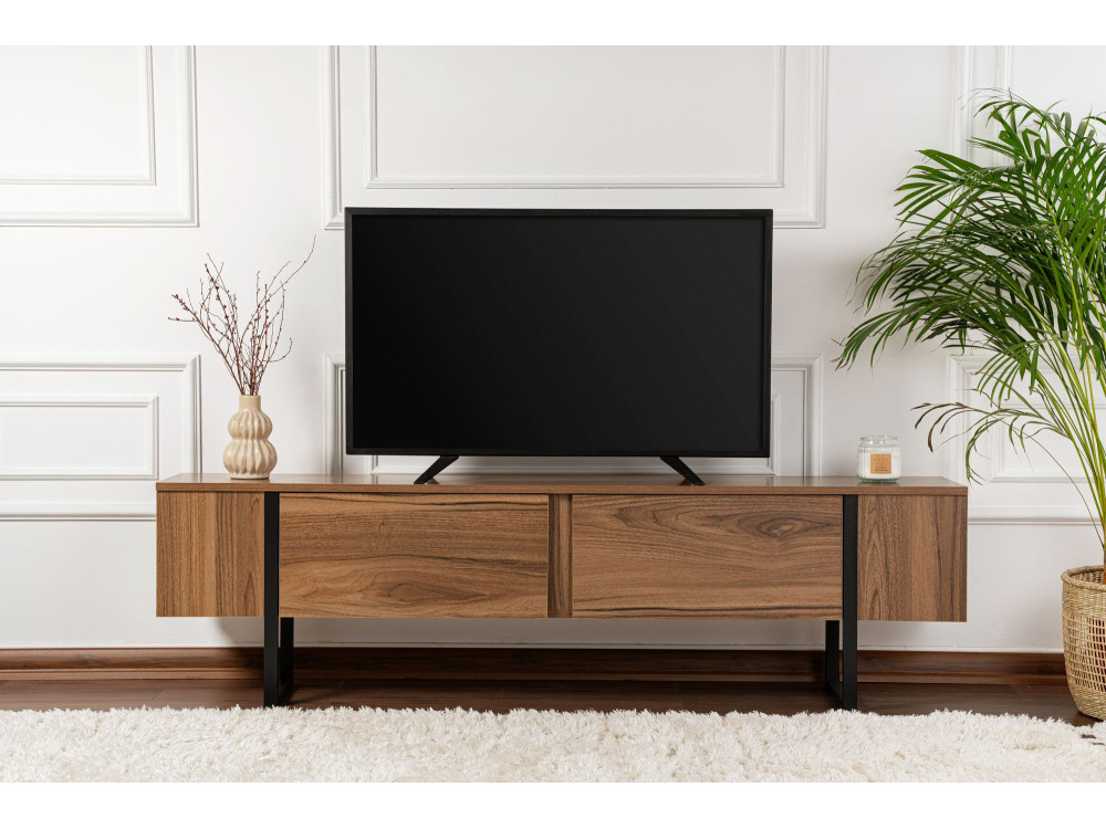 TV-Möbel aus Holz "Serenity" 180 x 30 x 50 cm - Nussbaum
