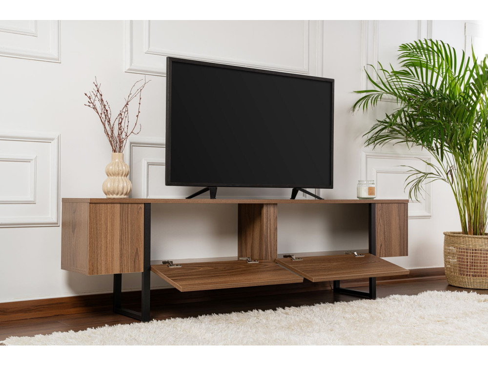 TV-Möbel aus Holz "Serenity" 180 x 30 x 50 cm - Nussbaum