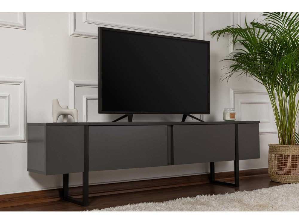 TV-Möbel aus Holz "Serenity" 180 x 30 x 50 cm - Anthrazit