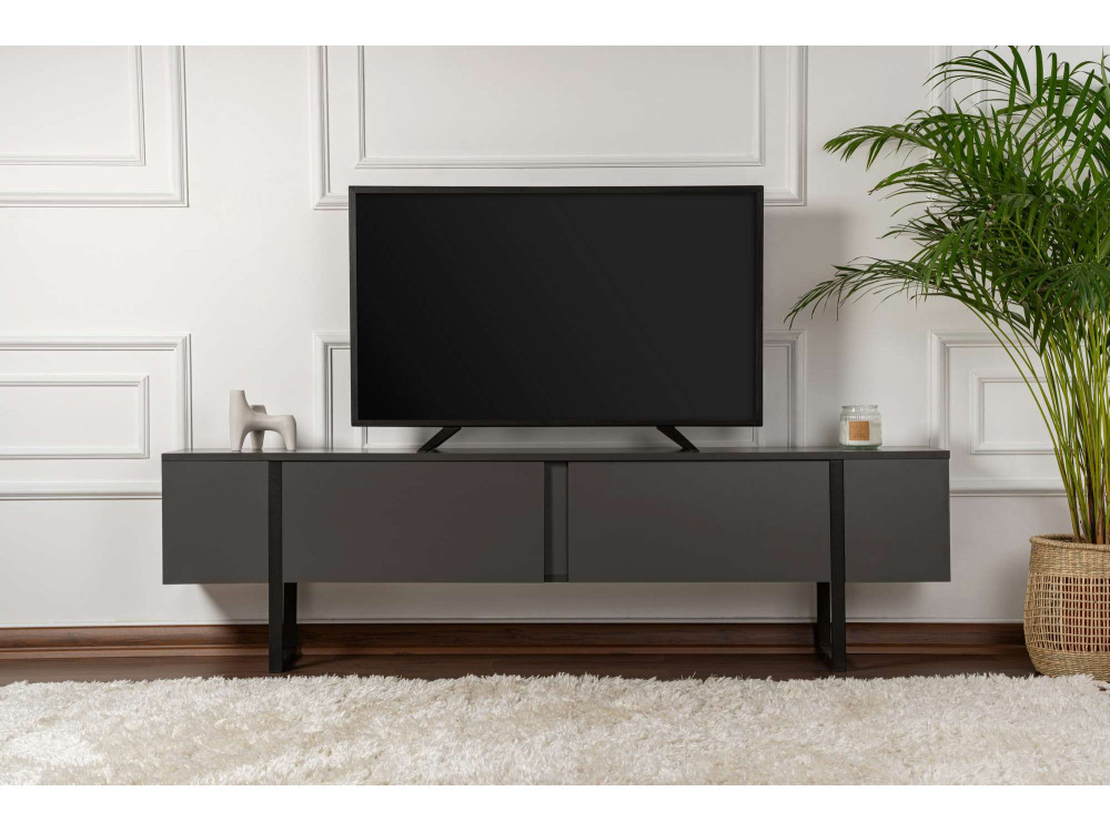 TV-Möbel aus Holz "Serenity" 180 x 30 x 50 cm - Anthrazit