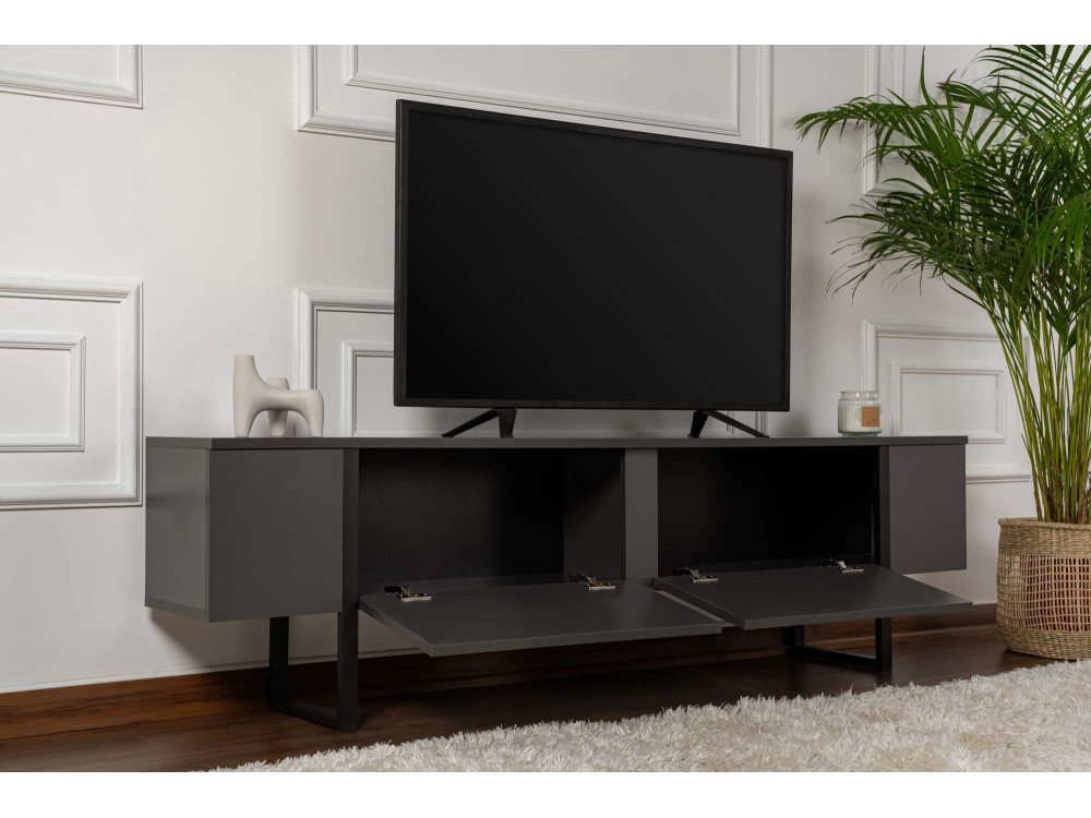 TV-Möbel aus Holz "Serenity" 180 x 30 x 50 cm - Anthrazit