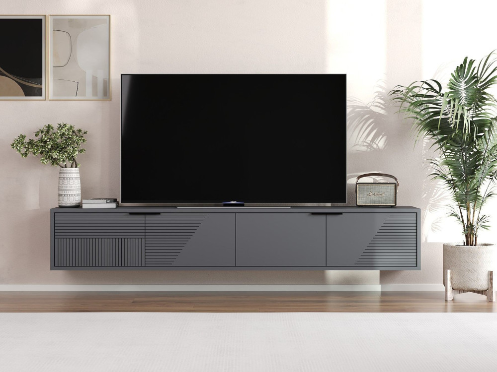 TV-Möbel aus Holz "Parla" 180 x 30 x 30 cm - Anthrazit