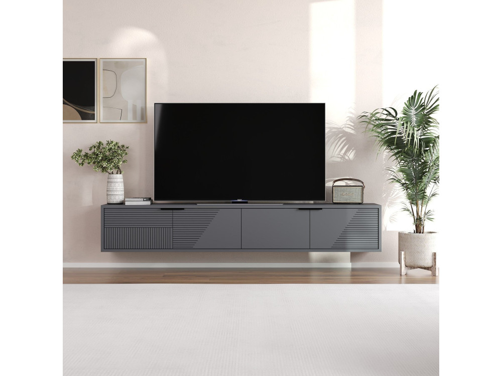 TV-Möbel aus Holz "Parla" 180 x 30 x 30 cm - Anthrazit