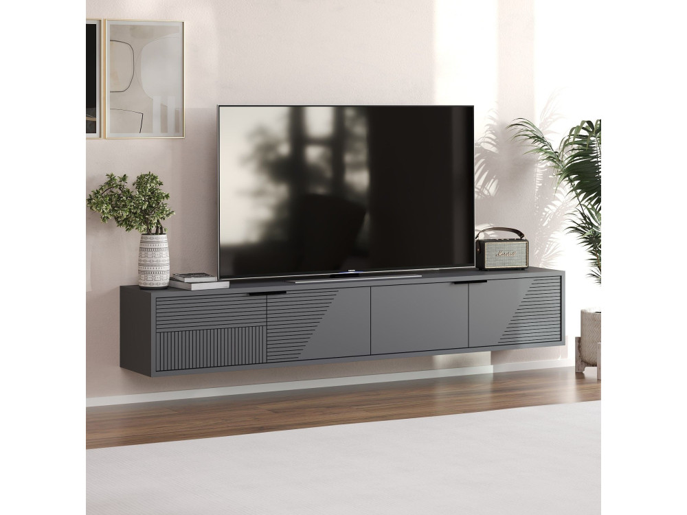 TV-Möbel aus Holz "Parla" 180 x 30 x 30 cm - Anthrazit