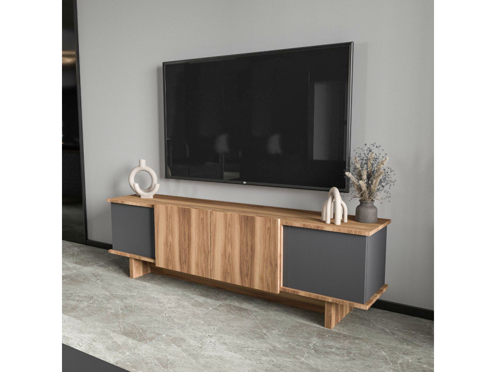 TV-Möbel aus Holz "Diana" 180 x 33 x 50 cm - Anthrazit
