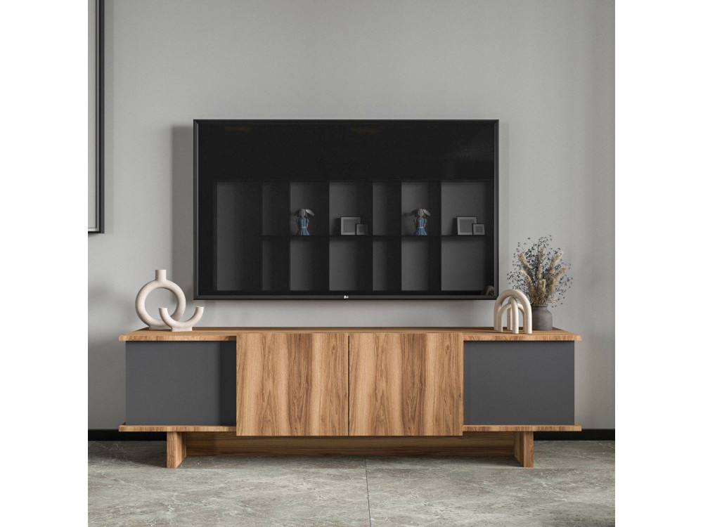 TV-Möbel aus Holz "Diana" 180 x 33 x 50 cm - Anthrazit