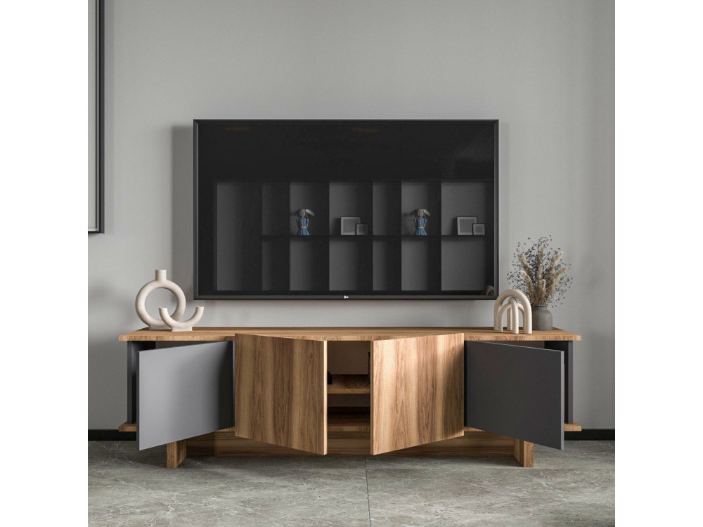 TV-Möbel aus Holz "Diana" 180 x 33 x 50 cm - Anthrazit