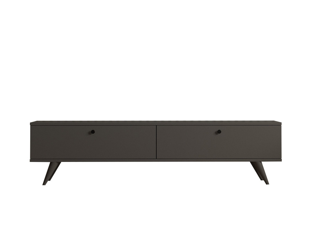 TV-Möbel aus Holz "Parlak" - 160 x 25 x 40 cm - Anthrazitgrau