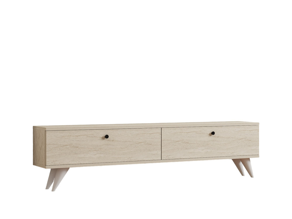 TV-Möbel aus Holz "Parlak" - 160 x 25 x 40 cm - Beige