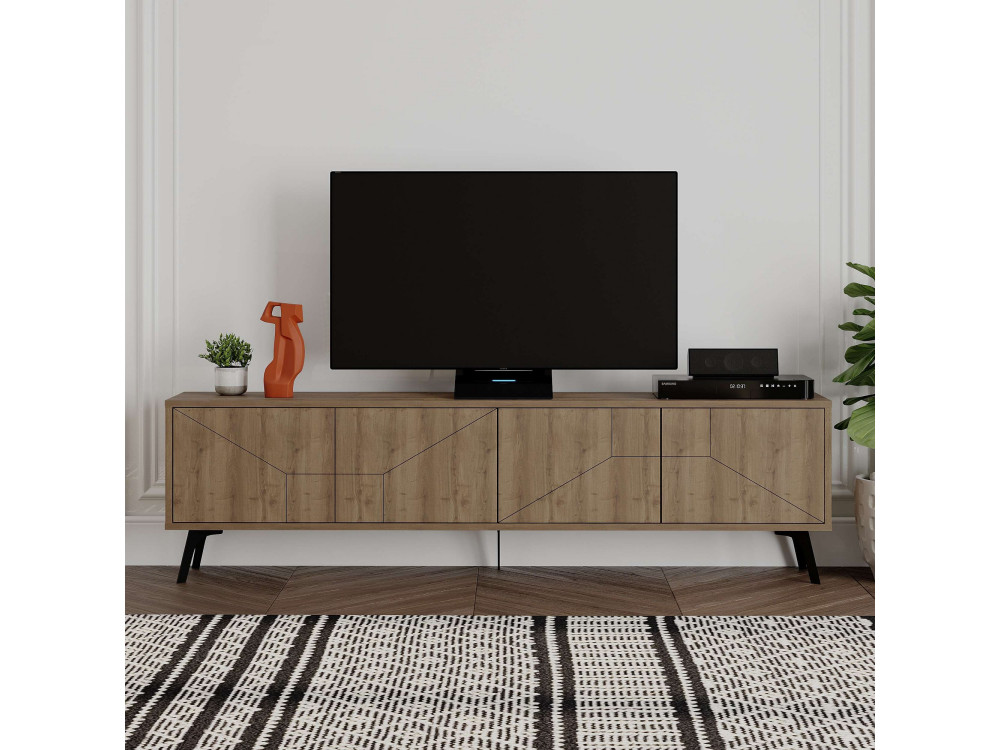 TV-Möbel aus Holz "Dune" - 180 x 29 x 50 cm - Braun