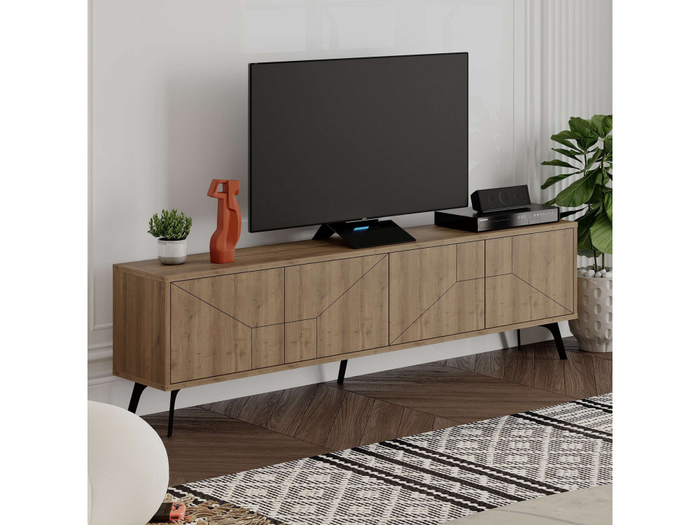 TV-Möbel aus Holz "Dune" - 180 x 29 x 50 cm - Braun