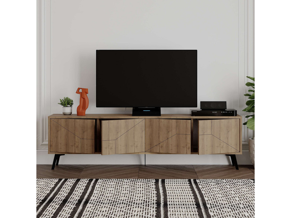 TV-Möbel aus Holz "Dune" - 180 x 29 x 50 cm - Braun