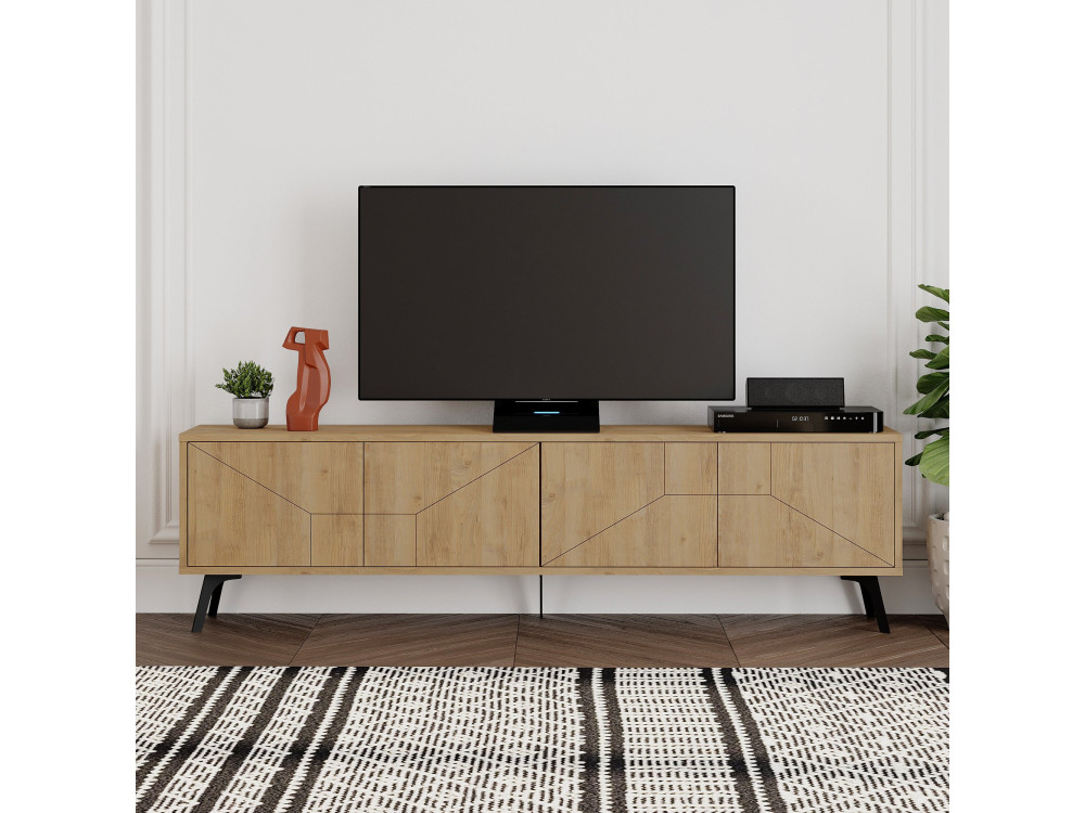 TV-Möbel aus Holz "Dune" - 180 x 29 x 50 cm - Beige