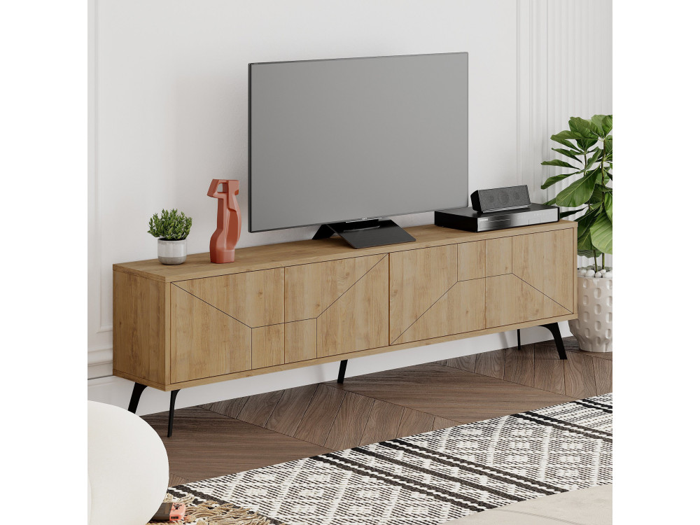 TV-Möbel aus Holz "Dune" - 180 x 29 x 50 cm - Beige