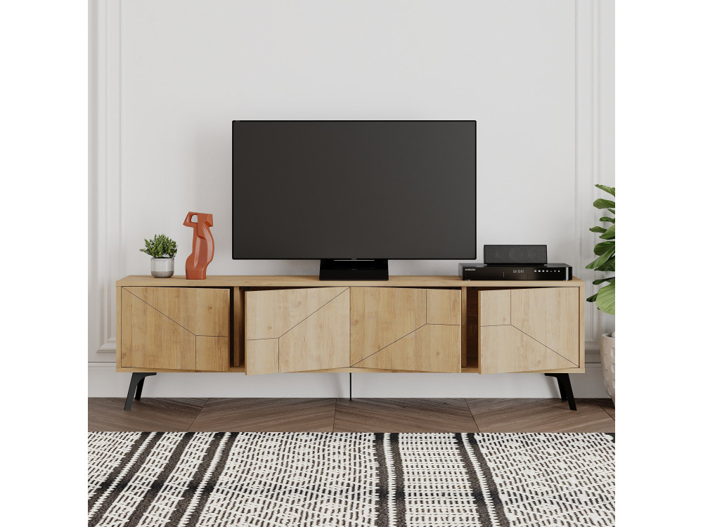 TV-Möbel aus Holz "Dune" - 180 x 29 x 50 cm - Beige