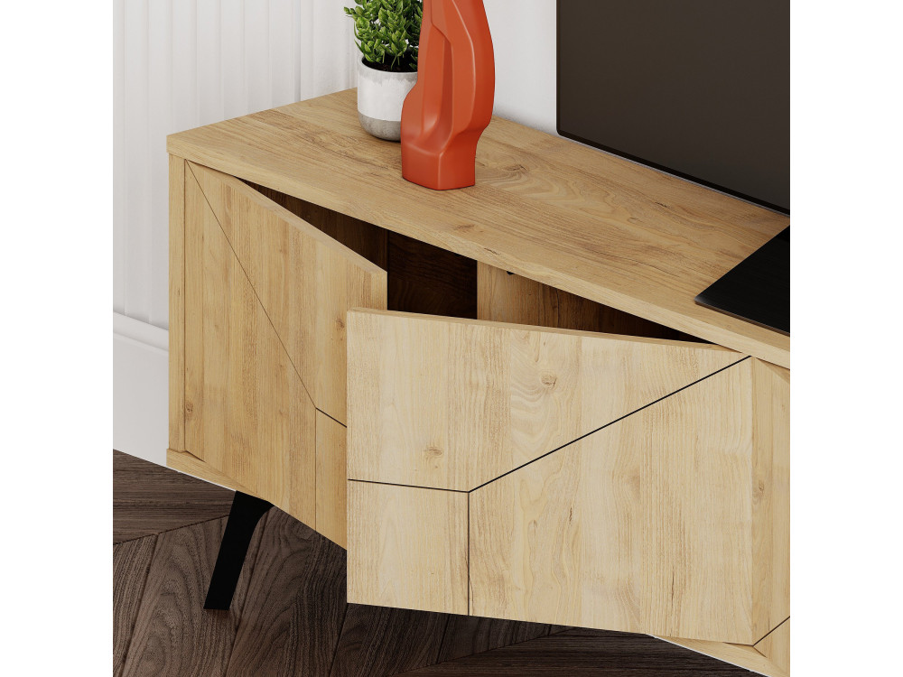 TV-Möbel aus Holz "Dune" - 180 x 29 x 50 cm - Beige