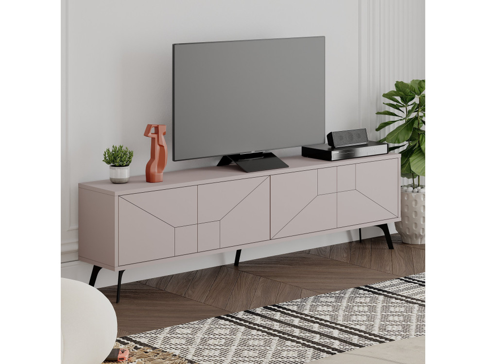 TV-Möbel aus Holz "Dune" - 180 x 29 x 50 cm - Mokka hell