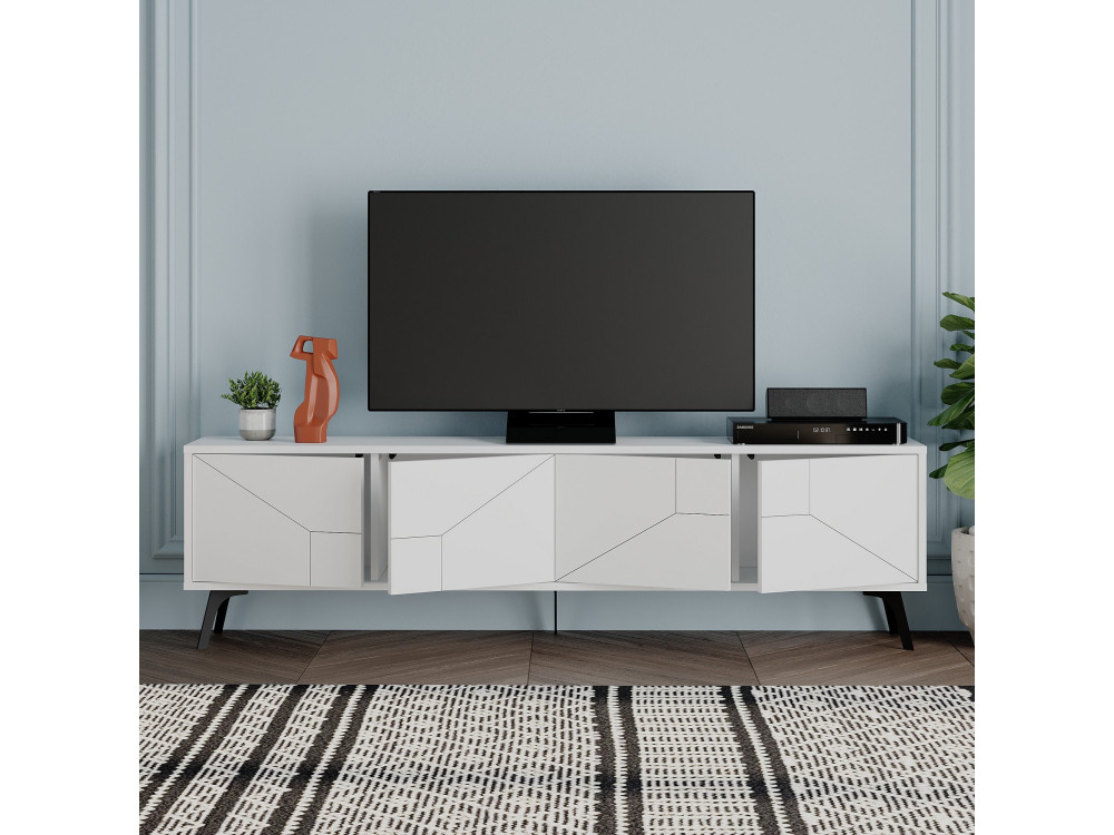 TV-Möbel aus Holz "Dune" - 180 x 29 x 50 cm - Weiß