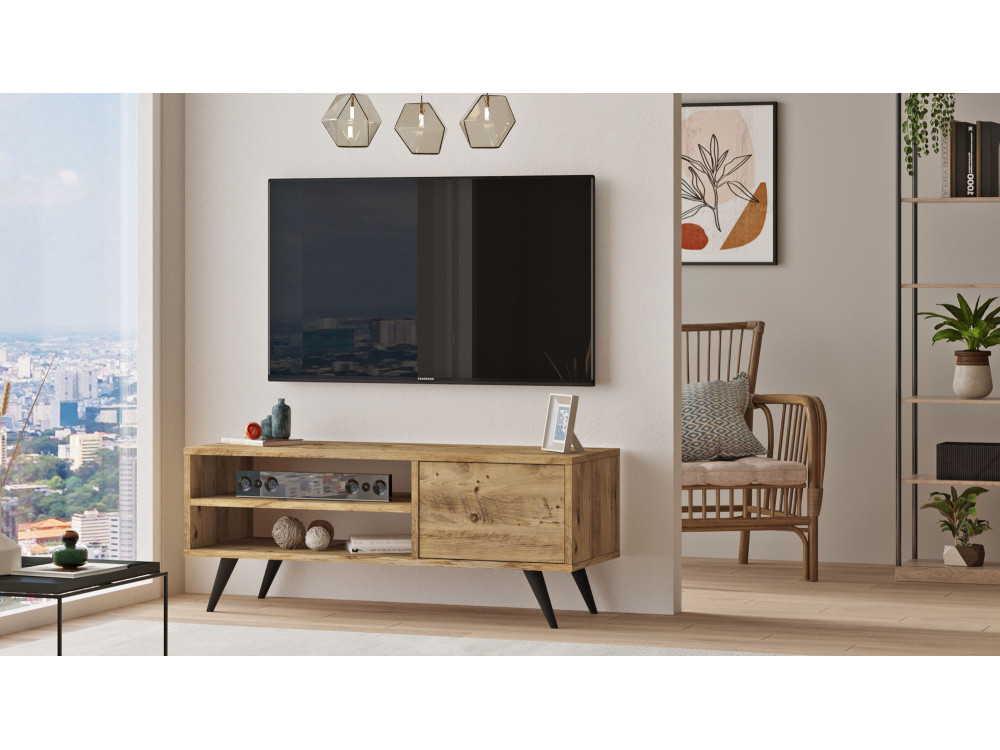 TV-Möbel aus Holz "Imo" - 110 x 40 x 44 cm - Braun